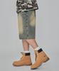 WEGO Super Baggy Denim Lightly Textured Denim Men's Shorts, Medium,