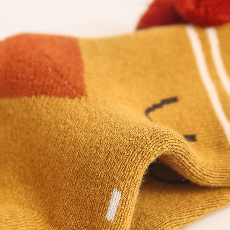 Cartoon Baby Terry Socks Cute Mid Tube Socks Children Warm Stockings 0-3year Kids Infants Spring Autumn Socks