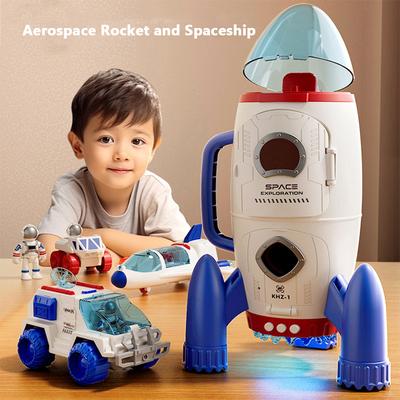 Rocket Space Toys For Kids Spaceship Playset With Lights And Sounds Educational Toys Christmas Gifts For Boys Girls