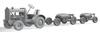 Thunder Model Clark Thor 6 Tow Tractor 2 Bomb Trailer Mk2 Type Plastic Model TB32003 1/32 American/British +