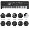 Electronic Piano Keyboard for Kids with Microphone, Dual Power Supply System, Mini-Sized Keyboard, 16 Voices, 8 Percussion Sound Effects, 10 Rhythms,