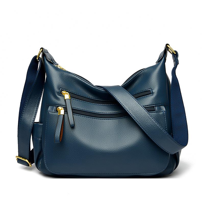 Dámské měkké kožené kabelky Velká kabelka Čtvercové kabelky přes rameno pro ženy Dámské Crossbody Nová móda