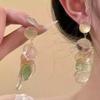 Round Shell Fringed Earrings Light Luxury High Sense Fashion Versatile Earrings Exquisite Niche Design Earrings Women