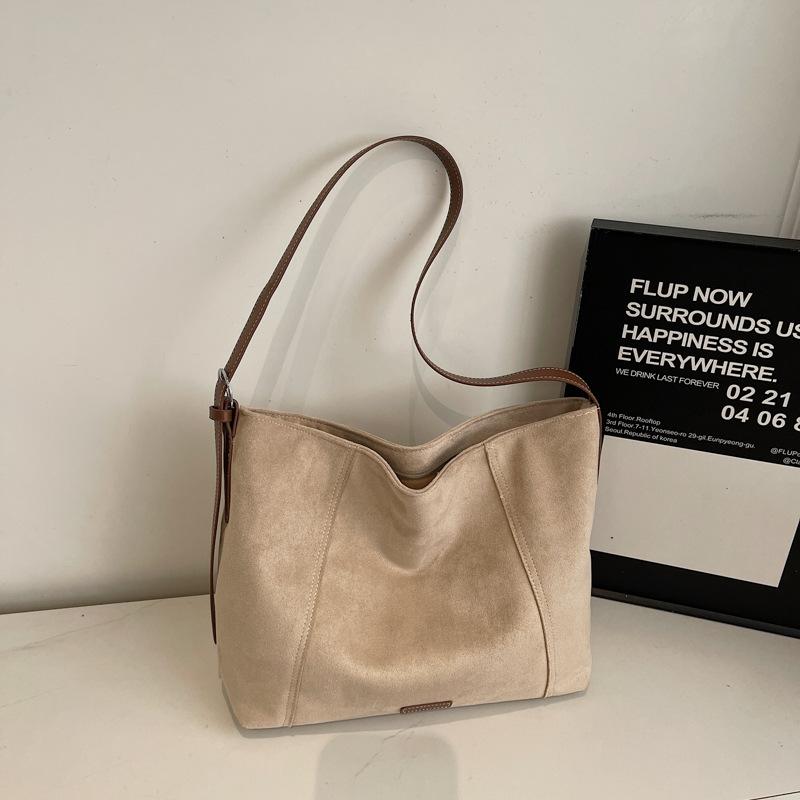 Winter Vintage Wildleder Pendler Umhängetasche Neue Mode Crossbody Tasche für Damen Bequem und Vielseitig Textur Aufbewahrungstaschen