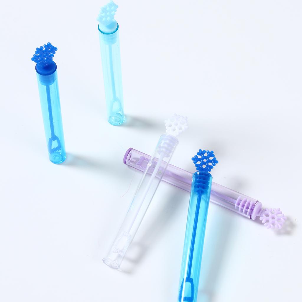10/20pcs Bubble Tube Toy Snowflake Crown Bow Wand Tube Empty Bottle Baby Shower Wedding Birthday Party Decor Xmas Gifts for Kids