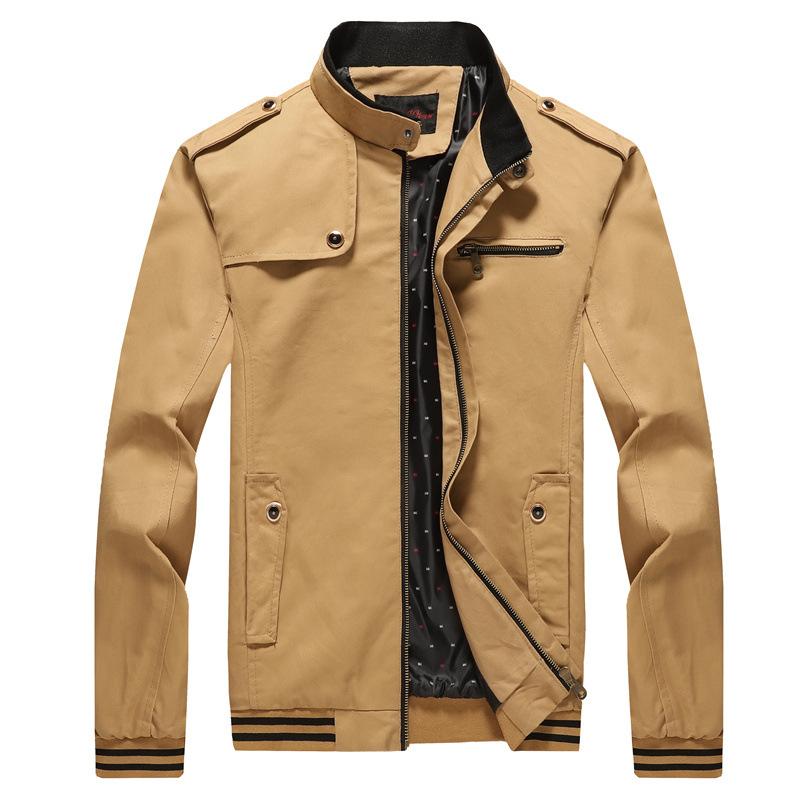 cotton stand collar jacket