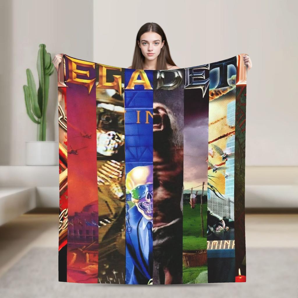 M-Megadethed Band  Blanket Quality Soft  Bedding Throws Winter Camping Couch Chair Sofa Bed Graphic Bedspread