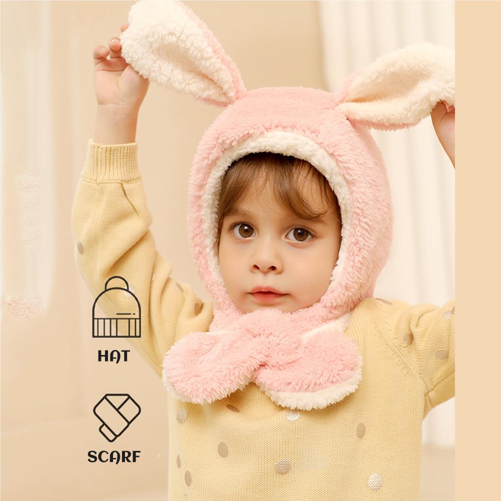 Children Hat Skin-Touch Novelty Cold Resistant Winter Kids Accessories Hat School Travel Baby Caps Cartoon Scarf Warmer