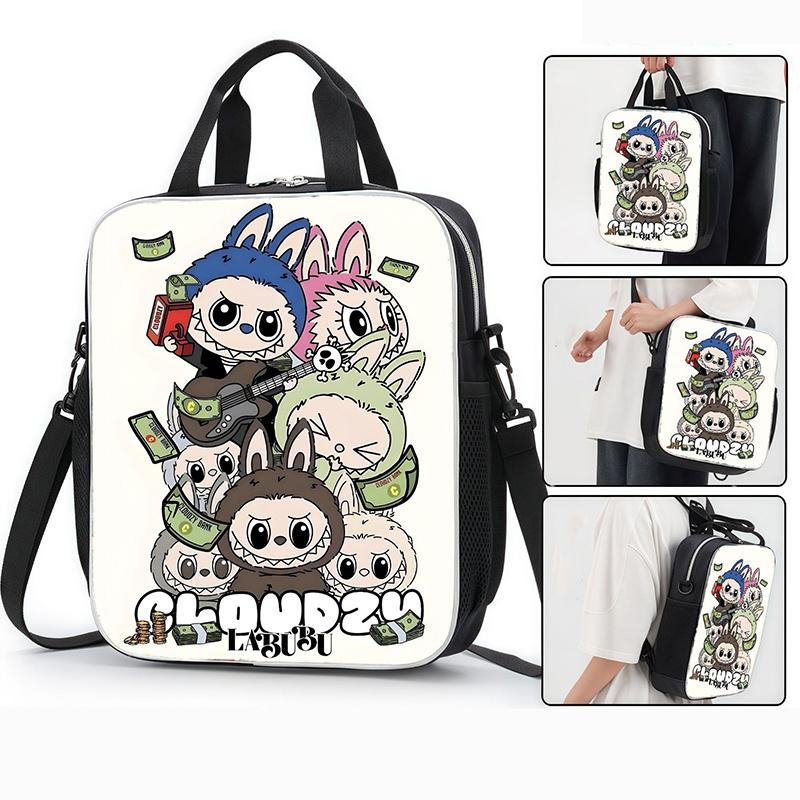 15 stylů LABUBU Školní taška Crossbody taška Batoh Nákupní taška Kreslená Roztomilá Velkokapacitní Studentská Doučovací taška Taška pro základní školu