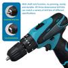 DC 12V Brushless 1/4 Inches Electric Screwdriver +Electric Drill Rechargeable Lithium Battery Power Tools with Box