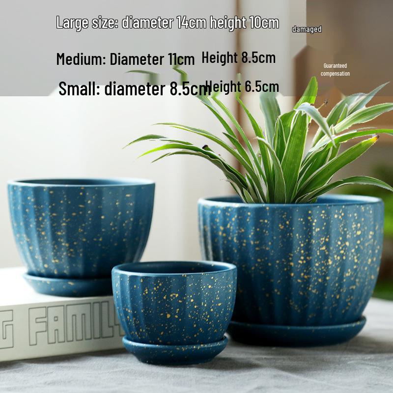 Elegant White Ceramic Flower Pot with Tray - Ideal for Ivy, Spider Plants, and Succulents