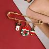 Fashion Lovely Enamel Christmas Santa Claus Snowman Pendants Brooch Badge Xmas Laple Pin New Year Party Jewelry Gifts