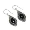 Natural Black Onyx Gemstone Earrings, 925 Sterling Silver Earring, Handmade Boho Silver Jewelry Dangle Earrings, Wadding Gifts