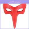 Adult Universal White And Red Half Face Mask For Role Playing Halloween Costume Parties