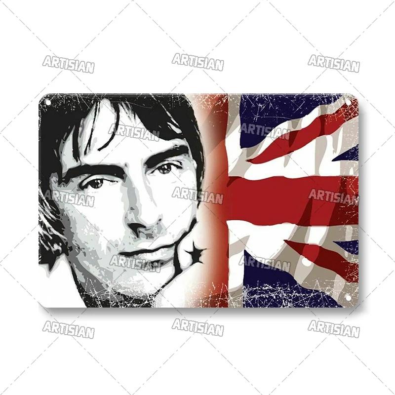 Rock & Roll  Retro Metal Plaque Rock Metal  Sign Music Vintage Plate  Weathered Bar Cafe Club Industrial Decor Retro Wall Plate