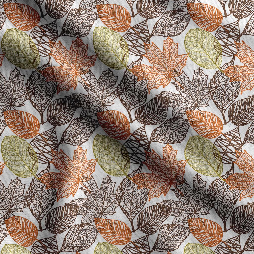 Soimoi Leaves Print,  Cotton Cambric, Quilting Fabric Sold by The Yard 42 Inch Wide, Medium Weight Cotton Fabric,