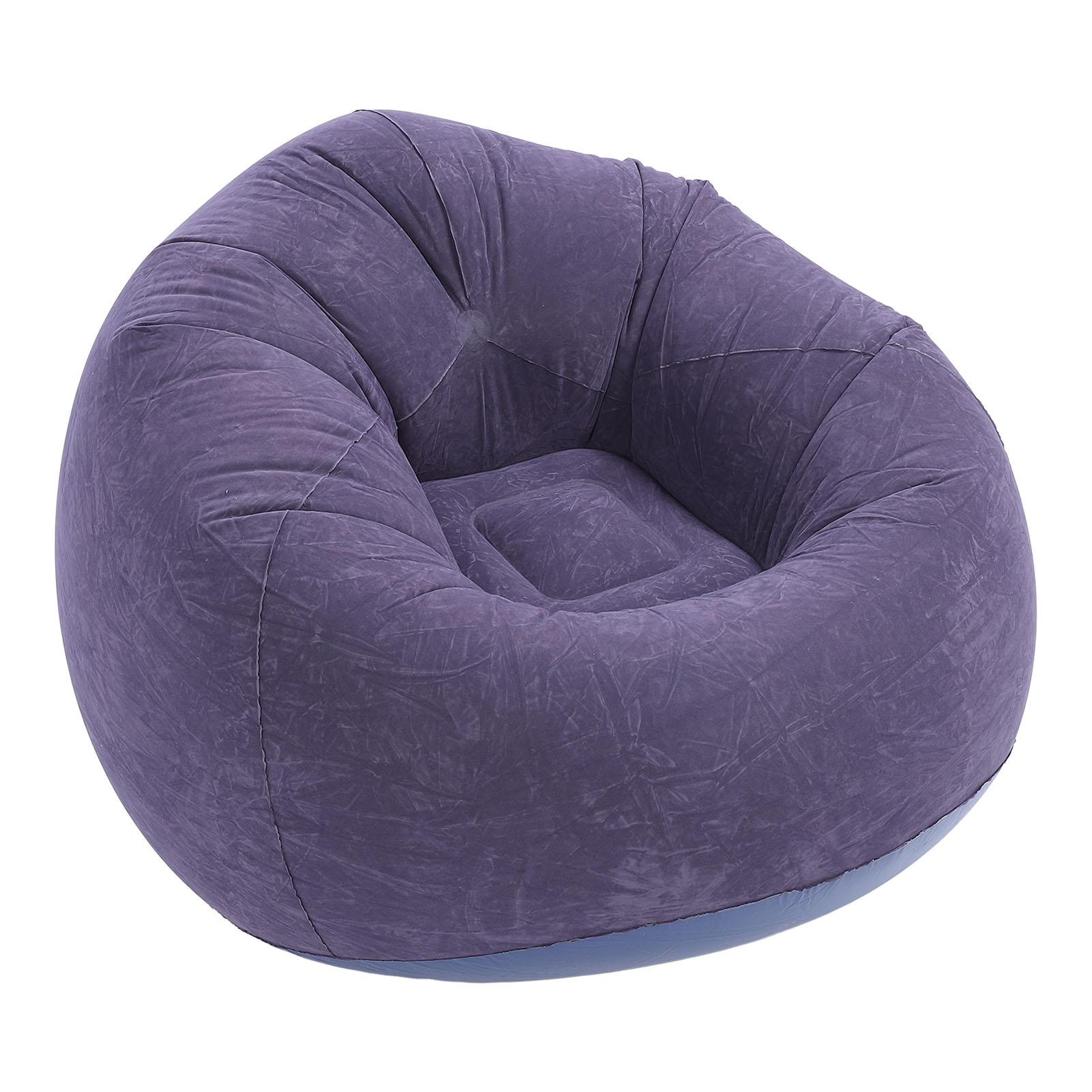 

Inflatable Lounge Chair Flocking PVC Portable Folding Blow Up Sofa for Living Room Bedroom Balcony Travel