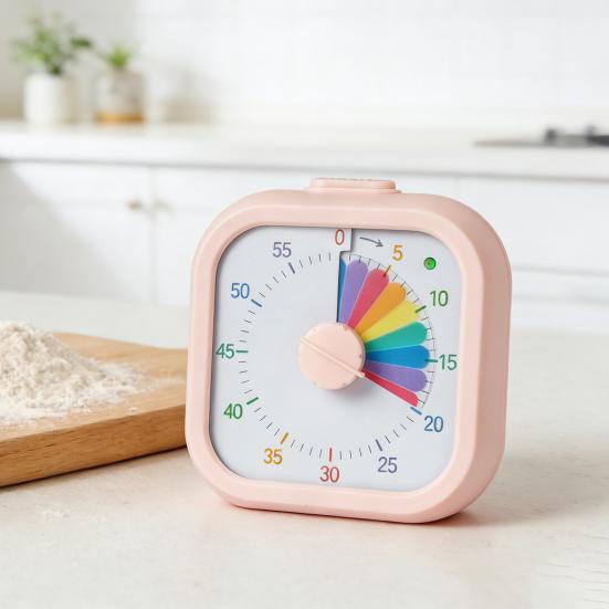 Visual Timer for Kids 60 Minute Rainbow Countdown with Silent Pause Function