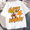 T-shirt a maniche corte per bambino Dragon Ball Stampa Numero Compleanno Cotone Pullover Ragazzi Estate Casual Girocollo Top Regalo di Compleanno per Bambini