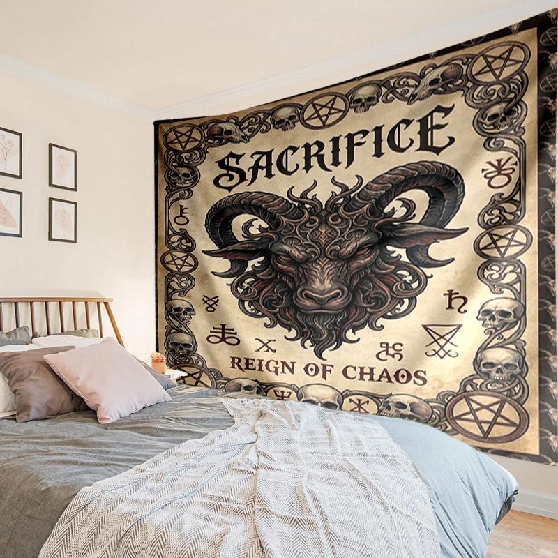 Dark Ritual Symbols Tapestry Room Decoration Wall Hanging for Living Room Bedroom, Dormitory, Birthday and Christmas Gifts