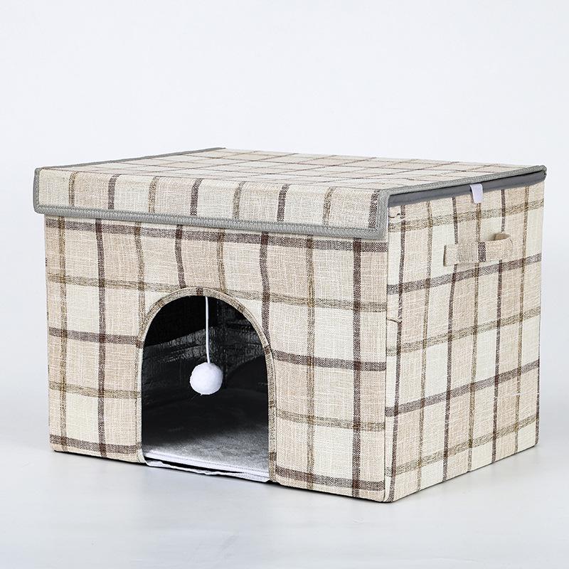 "Portable Summer Cooling Cat Bed – Foldable with Air-Conditioned Feature and Ice Pack for Pets"