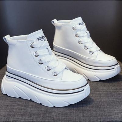 Fashion Little White Shoes for Women's Spring Autumn Thick Sole High Top Shoe Board Shoes New Casual Sneakers Womens Platform Shoes