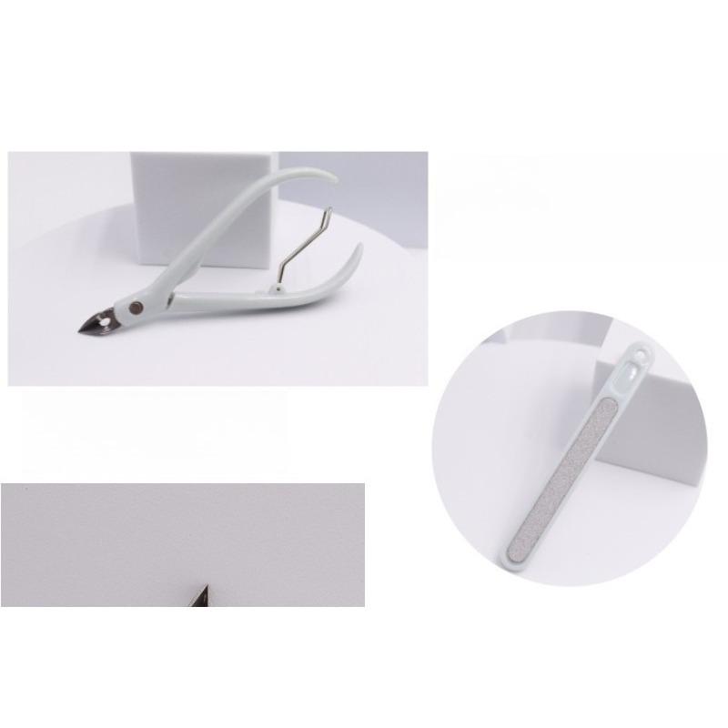 Professional Stainless Steel Manicure Set for Thick Nails with Cuticle Nipper and Nail File