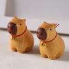 Wood Carving Capybara Cute Animal Sculptures and Figurines Home Room Office Car Figurine Decoration Small Gift