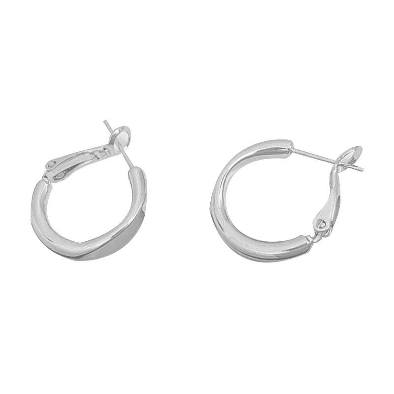 Simple Light Luxury Circle Earrings, Metal Cold Style Fashion Versatile Earrings, Niche Design Earrings