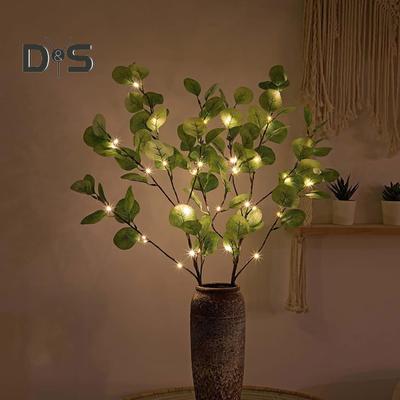 Rami di ulivo illuminati con timer Vaso Rami di alberi artificiali Rami finti realistici Luce per la casa Soggiorno Camera da letto Decorazione