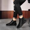 Men's Boots Large Size Fashion Zippered Slip-on Men's Shoes Upper Octopus Mid-top Rubber Sole Handmade Outdoor Boot Casual Walking Shoes