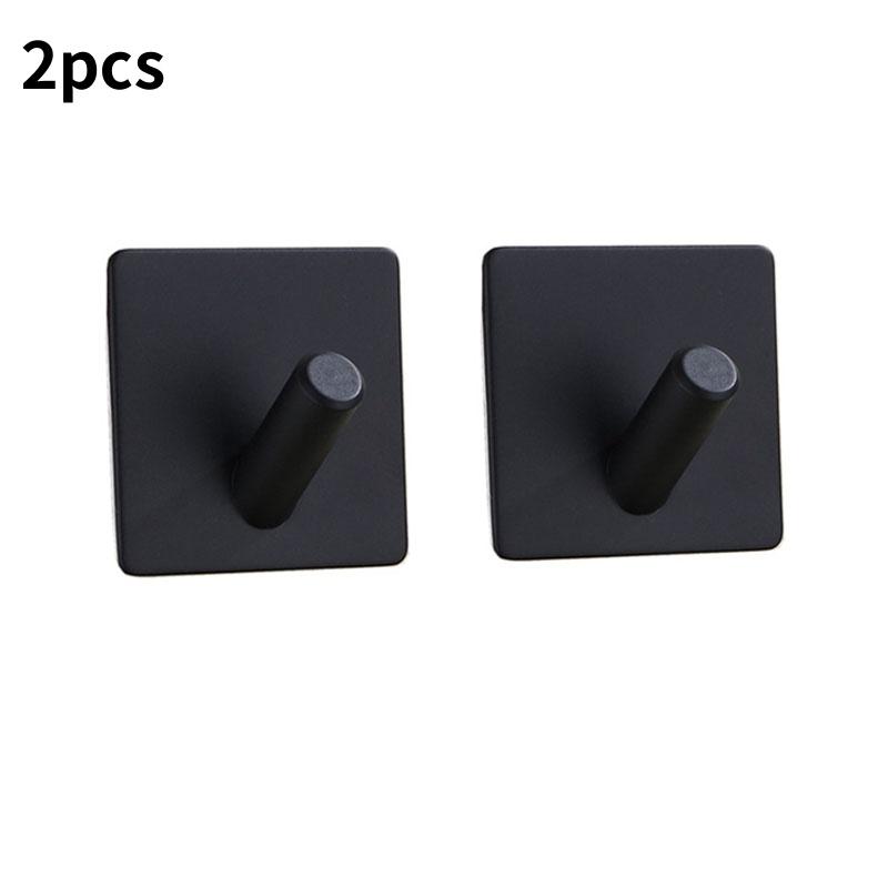 1/2Pcs Stainless Steel Silver Wall Hanging Hook Bathroom Hardware Set Towel Rack Toilet Paper Holder Organizer Bar Accessories