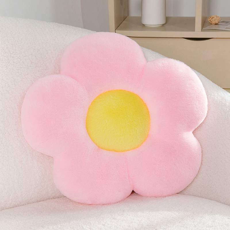Fresh Colorful Daisy Flower Plush Pillow Toy Soft Cartoon Plant Stuffed Doll Chair Cushion Car Pillow Kids Lovers Birthday Gift