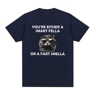 Jsi chytrý chlap nebo smrdíš prd? Tričko Meme Muži Ženy Funny Retro Kreslené tričko Unisex Ležérní Nadměrná trička s výstřihem do O