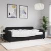 Vidaxl Sofa Z Materacem Do Spania, Czarna, 100X200 Cm, Aksamit
