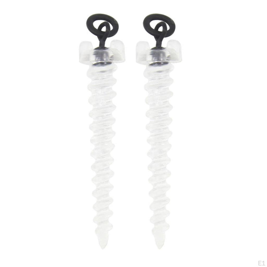 10 Pieces 15mm Boilie Screw Peg with Swivel Accessories Hook Surface Rig for Carp Fishing Boilies