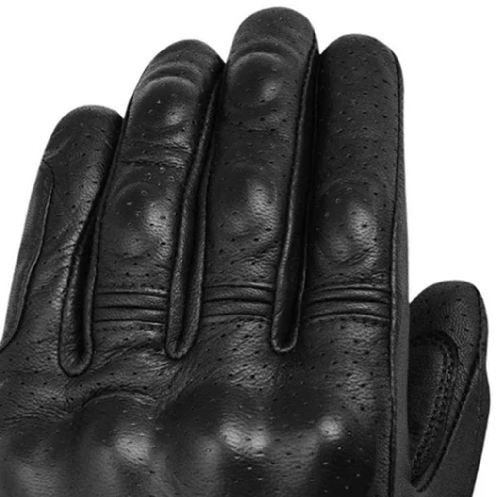 Full Leather Gloves Anti Slip Cold Weather Riding Gloves for Motorcycle Driving Black L