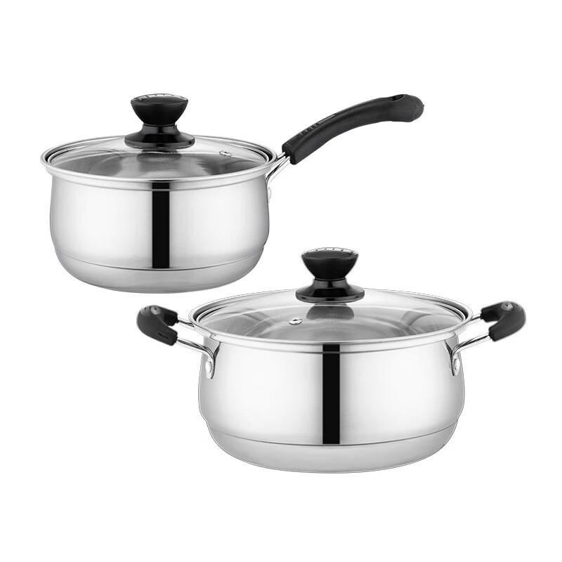 Набор посуды Happy Kitchen из утолщенной нержавеющей стали, 2 предмета