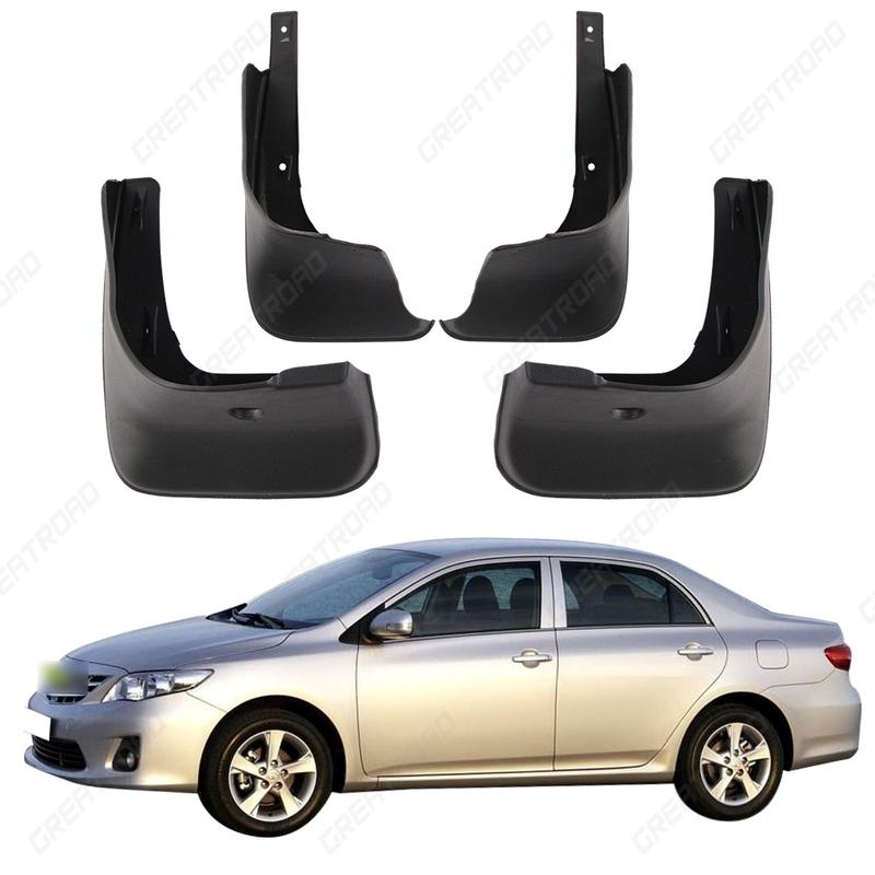 4Pcs Durable ABS Mud Flaps For Toyota Corolla Altis E140 2007-2013 2008 2009 2010 2011 2012 Splash Guards Mudguards Fender