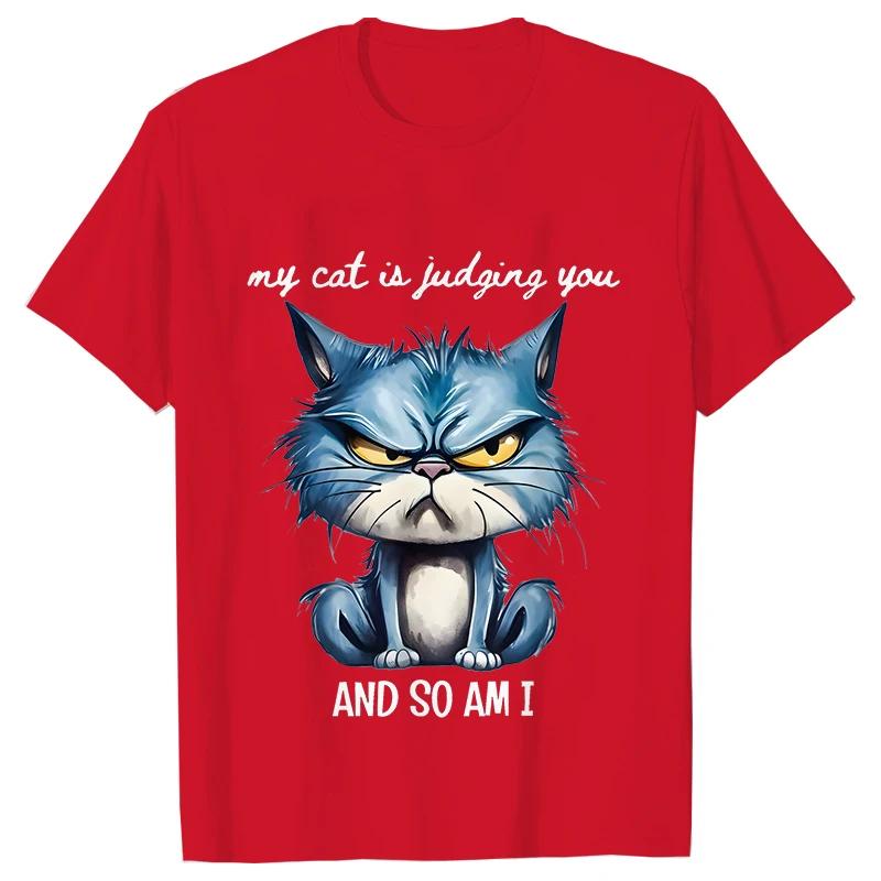 Funny Cat Sarcastic Antisocial Attitude Print Tshirts for Women Angry Cat T-shirts Not Today Introvert Female Tee Shirts Femme