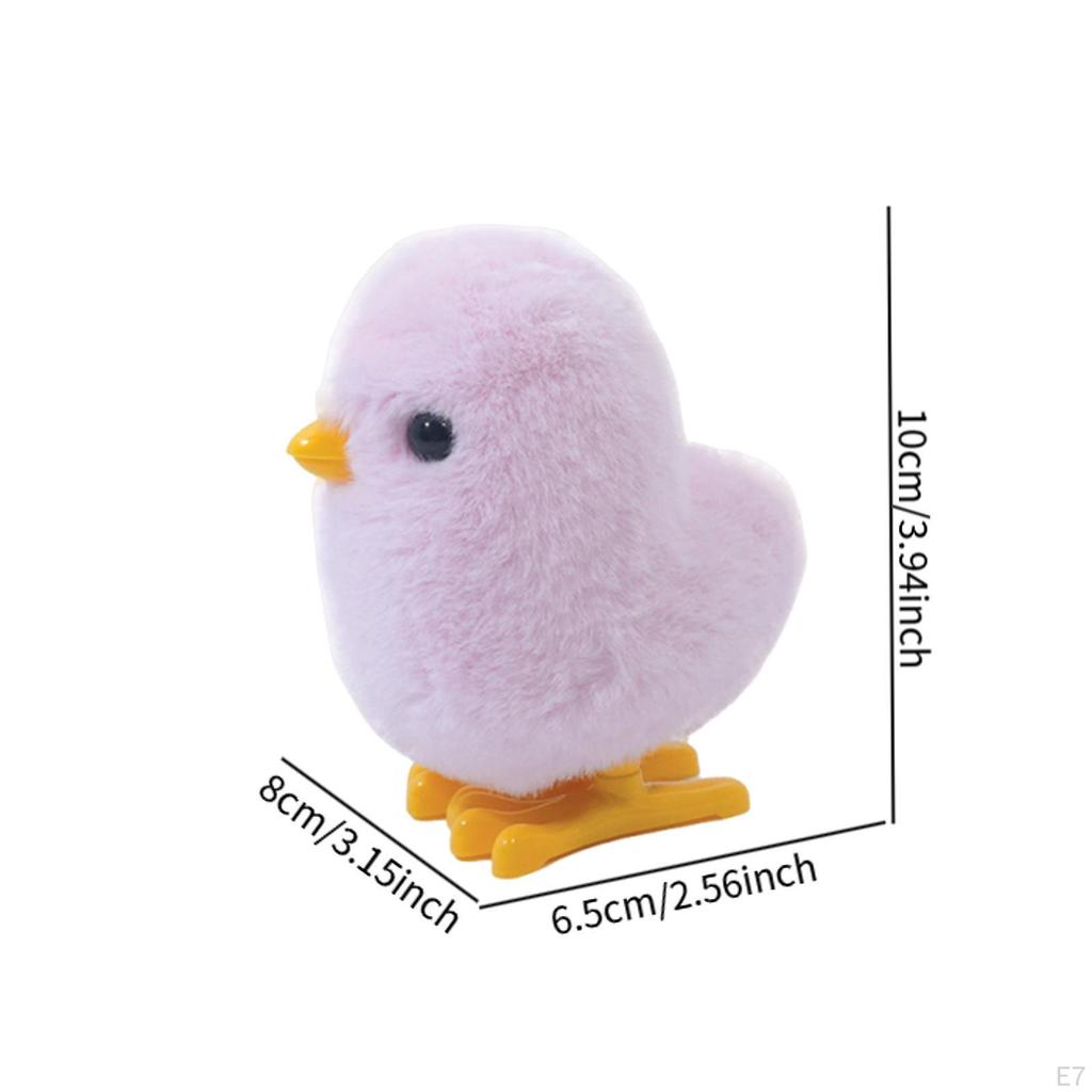 Chick Plush Wind Up Toy Realistic Novelty for Birthday Gifts Basket Stuffers Yellow 31g
