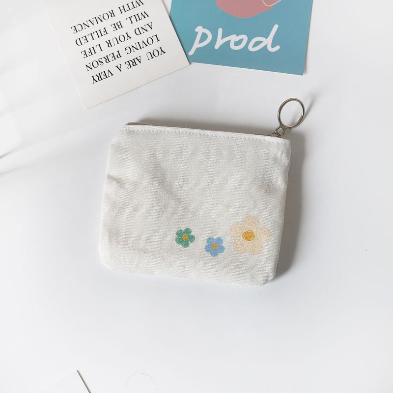 

Милый однотонный маленький кошелек для монет в форме сердца для молодых людей 0320 White -3 Flowers jpg