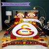 Custom Name Galatasaray Pattern Bedding uilt Set uilt Cover Pillowcase Home Decoration Birthday Gift (1*duvet cover+2*pillowcase without core)