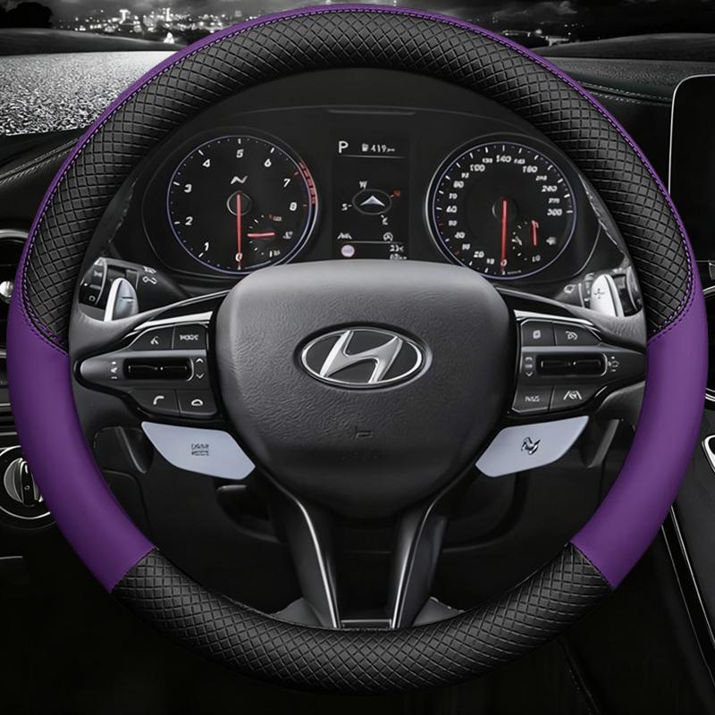 For Hyundai i40 i30 i20 i10 ix35 ix25 Tucson Accent Elantra Santa Fe Creta Solaris Kona Car Steering Wheel Cover Auto Accessorie WW42