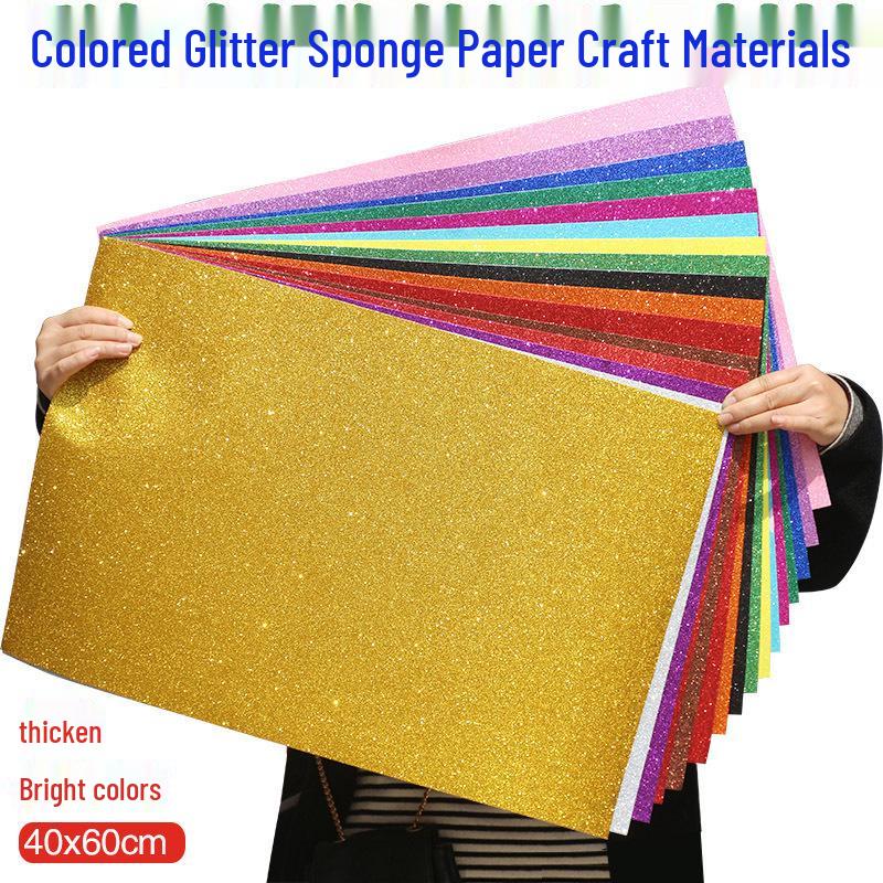 Thick Glitter Foam Paper Gold Sequin Craft Material