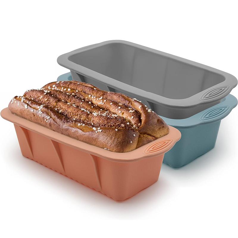 Silicone Loaf Pan Non-Stick Bread Loaf Pan Kitchen Bread Mold Pan For Baking Meatloaf Ice Brickand Easy Release JT244