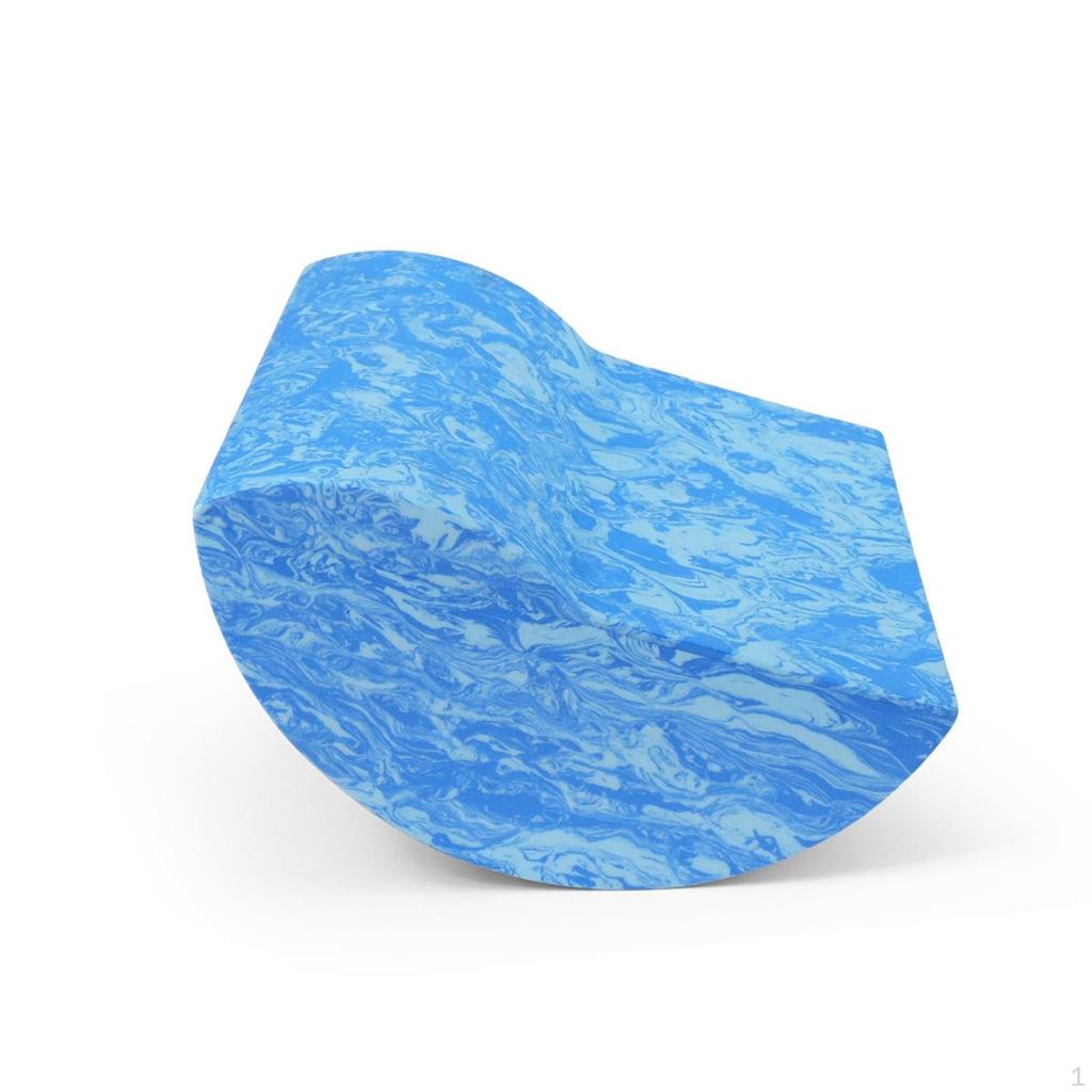 Balance with Contoured Form Marbled Stability Pad Versatile Cushioned Foam Mat for Yogis, Athletes,