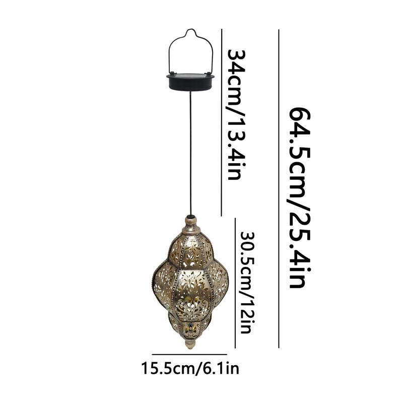 Outdoor Solar Baroque Projection Lantern