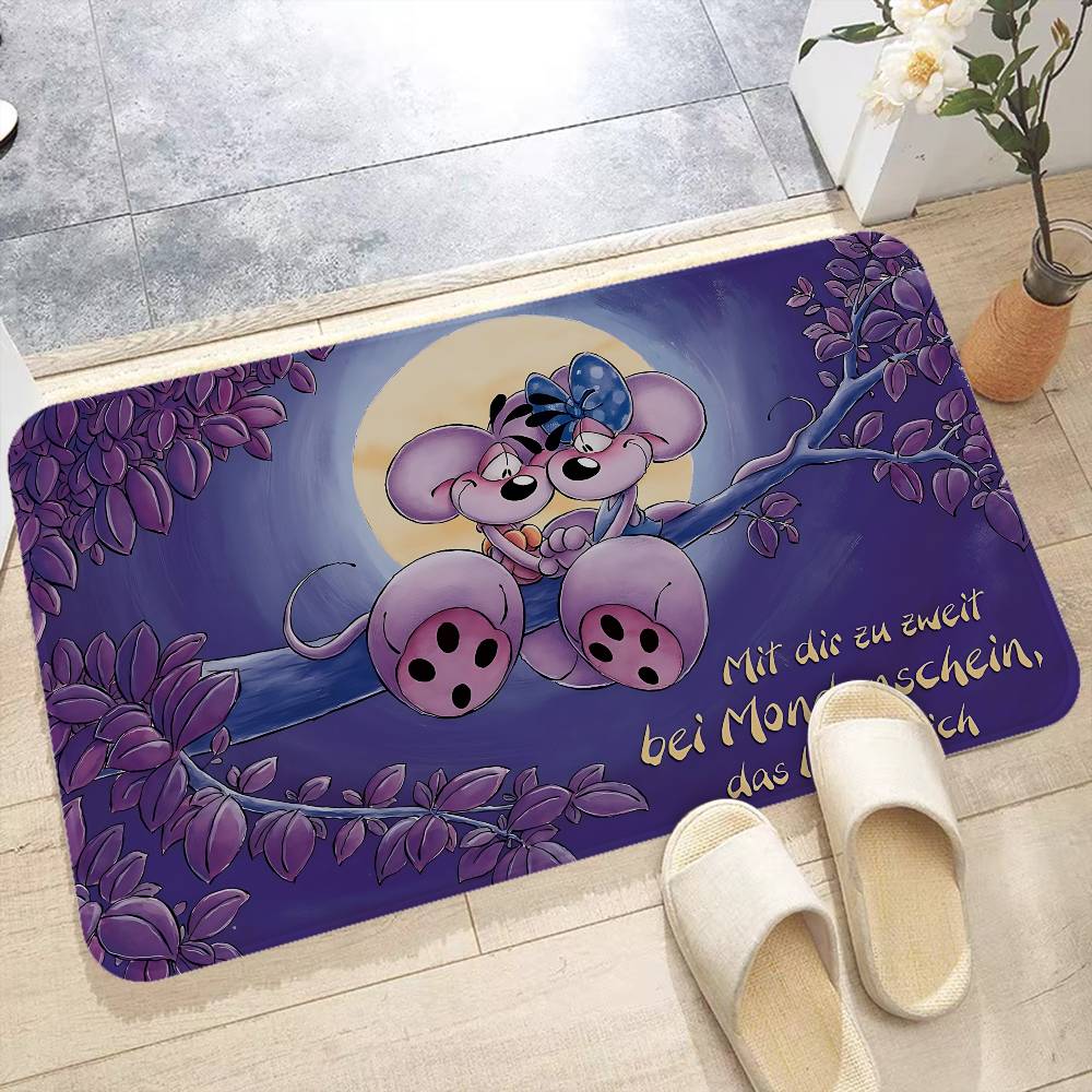 Felpudo Lavable Antideslizante Personaje D-Diddl Alfombrilla para Zona de Sala de Estar Sofá Sillas Alfombra de Área Felpudo de Cocina Alfombra de Área