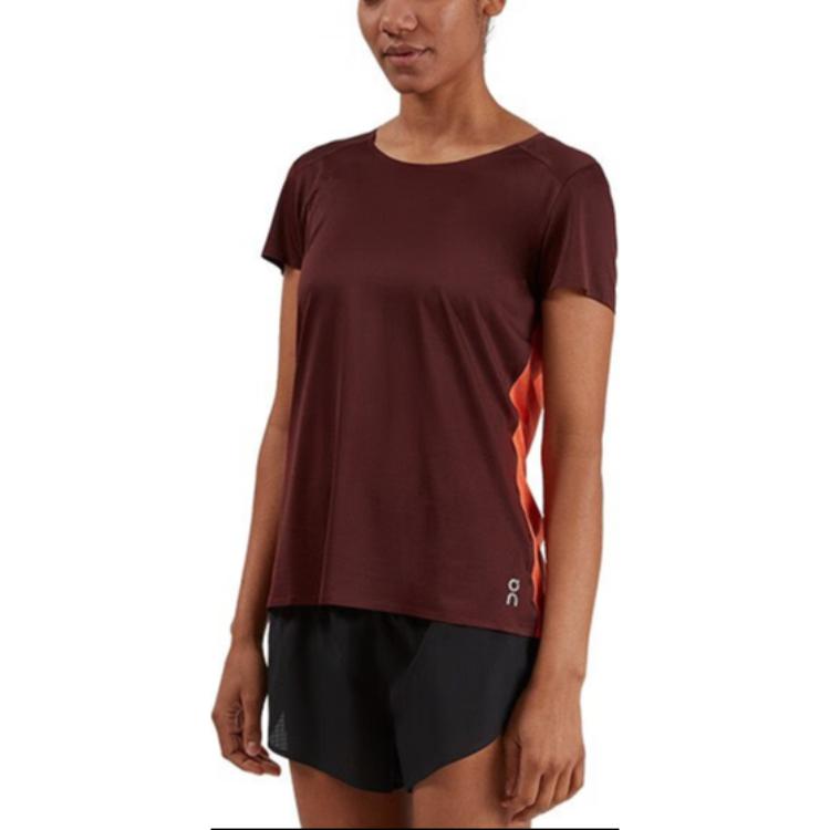 

On Performance T Shirt Women s Mulberry Brown/Orange 202.00238 XS